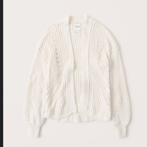 abercrombie puff sleeve cardigan